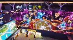 夜空彩虹“奇遇悦然”灯饰画，点亮佛山美的悦然广场